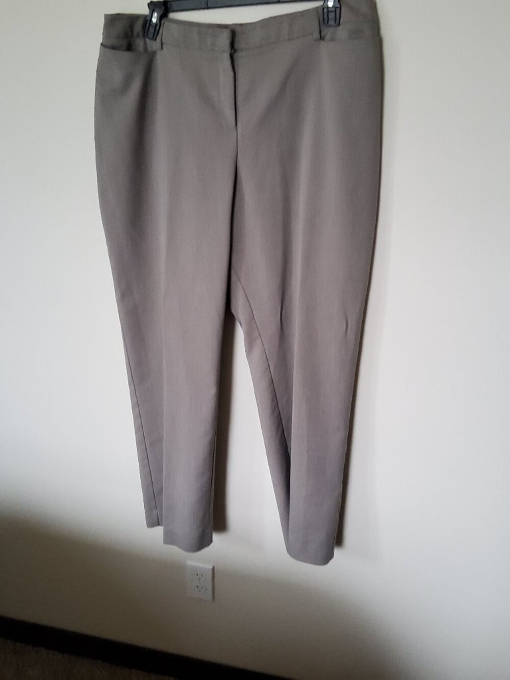 Taupe Dress pants [tall] Herringbone pattern Plus size curvy fit size 18W
